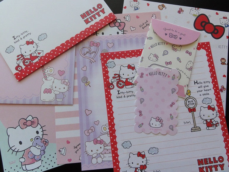 z Sanrio Hello Kitty Cute Kind and Friendly Letter Sets