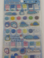 Cute Kawaii San-X Jinbesan Whale Sticker Sheet - C - for Planner Journal Scrapbook Craft