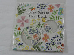 Cute Kawaii Flower Garden Flake Stickers Sack - Shinzi Katoh Japan - for Journal Agenda Planner Scrapbooking Craft