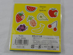 Cute Kawaii Fresh Fruits Stawberry Grape Banana Flake Stickers Sack - Shinzi Katoh Japan - for Journal Agenda Planner Scrapbooking Craft
