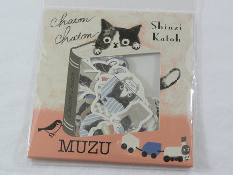 Cute Kawaii Cat Kitten Flake Stickers Sack - Shinzi Katoh Japan - for Journal Agenda Planner Scrapbooking Craft
