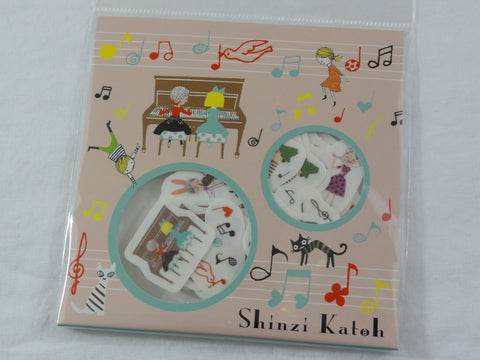 Cute Kawaii Classic Music Lesson Flake Stickers Sack - Shinzi Katoh Japan - for Journal Agenda Planner Scrapbooking Craft