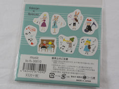 Cute Kawaii Classic Music Lesson Flake Stickers Sack - Shinzi Katoh Japan - for Journal Agenda Planner Scrapbooking Craft