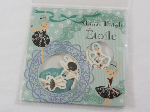 Cute Kawaii Ballet Ballerina Flake Stickers Sack C - Shinzi Katoh Japan - for Journal Agenda Planner Scrapbooking Craft