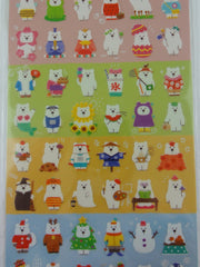Cute Kawaii Mind Wave Bear of Every Season Sticker Sheet - for Journal Planner Craft