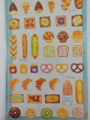 Cute Kawaii Mindwave Foodies Sticker Sheet - D - Healthy Bread Breakfast Croissant Donut Cupcakes Muffin  - for Journal Planner Craft