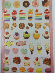 Cute Kawaii Mindwave Foodies Sticker Sheet - E - Cupcakes Pancakes Fruit Cakes   - for Journal Planner Craft
