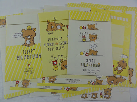 Cute Kawaii San-X Rilakkuma Letter Sets - 2018 Sleepy - Stationery Writing Paper Envelope