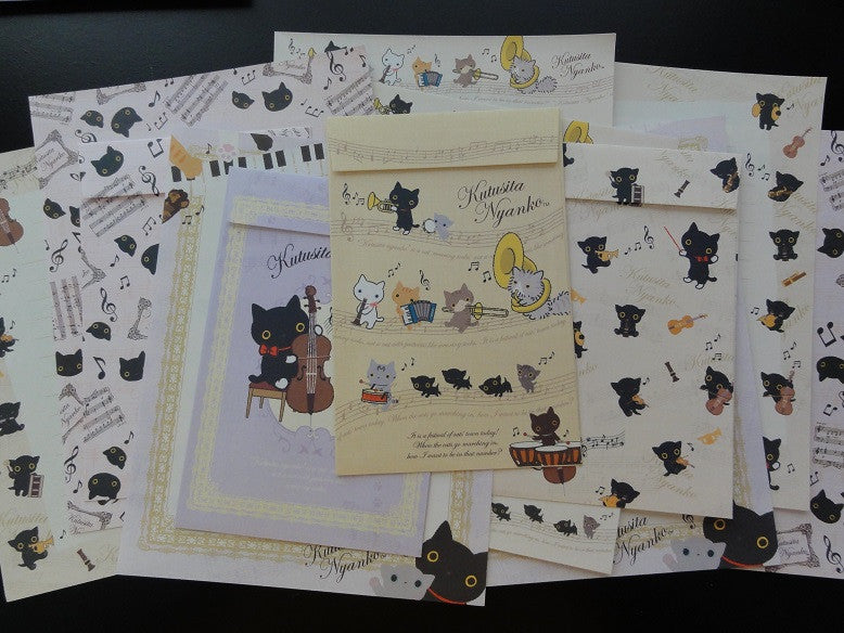 San-X Kutusita Nyanko Cat Music Letter Sets - D