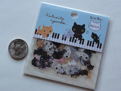 San-X Kutusita Nyanko Cat Kitten Seal / Sticker Bits Sack