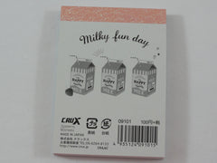 Cute Kawaii Crux Milky Fun Day Mini Notepad / Memo Pad - Stationery Design Writing Collection