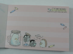 Cute Kawaii Crux Gyumunimal Bear Hedgehog Seal Penguin Friend Mini Notepad / Memo Pad - Stationery Design Writing Collection