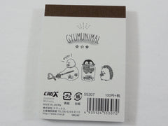 Cute Kawaii Crux Gyumunimal Bear Hedgehog Seal Penguin Friend Mini Notepad / Memo Pad - Stationery Design Writing Collection