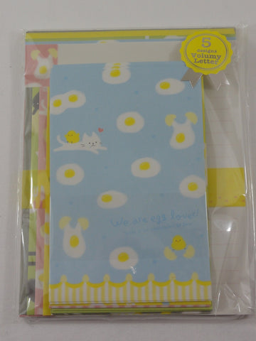 Cute Kawaii Q-Lia We are Egg Lover and Cat Letter Set Pack - Stationery Writing Paper Penpal Collectible