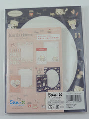 Cute Kawaii San-X Korilakkuma Letter Set Pack - Stationery Writing Paper Envelope Penpal Rare Collectible