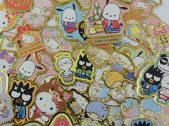 Cute Kawaii Sanrio Characters Hello Kitty My Melody Little Twin Stars Cinnamoroll Pochacco Badtz Maru Flake Sack Stickers - 60 pcs - 2018