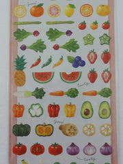 Cute Kawaii Mind Wave Healthy Fruit and Vegetable Sticker Sheet - for Journal Planner Craft
