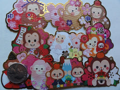 Year of Monkey Japan Washi Flake Stickers