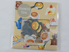 Cute Kawaii Mind Wave Food theme Flake Stickers Sack - for Journal Agenda Planner Scrapbooking Craft