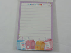 Cute Kawaii Q-Lia Healthy Fruity Sweet Milk Days MIDI 3.5 x 5 in Notepad / Memo Pad - A - Stationery Designer Paper Collection