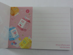 Cute Kawaii Q-Lia Healthy Fruity Sweet Milk Days MIDI 3.5 x 5 in Notepad / Memo Pad - A - Stationery Designer Paper Collection