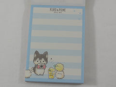 Cute Kawaii Kamio Kuro and Pome Dog Puppies Popcorn Mini Notepad / Memo Pad - Stationery Designer Paper Collection