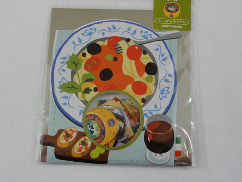 Cute Kawaii Kamio Italian Food Pasta Flake Stickers Sack - Collectible - for Journal Planner Agenda Craft Scrapbook DIY Art