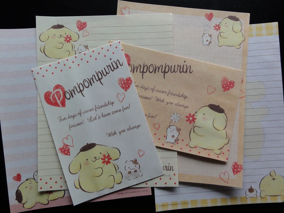 Kawaii Cute Pom Pom Purin Letter Sets - E