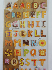 Cute Kawaii Mind Wave Alphabet Bread Cookie Sticker Sheet - for Journal Planner Craft