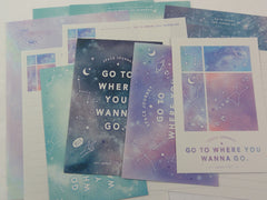 Cute Kawaii Q-Lia Star Space Dream Letter Sets - Stationery Writing Paper Envelope Penpal