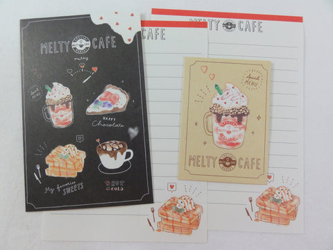 Cute Kawaii Crux Cafe Coffee Mini Letter Sets - Small Writing Note Envelope Set Stationery