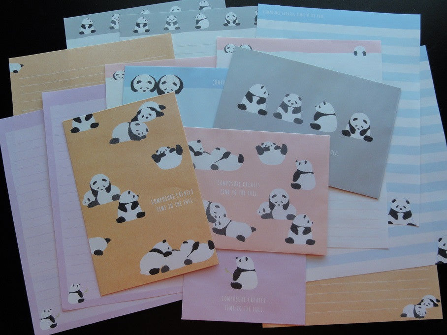 Kawaii Cute Q-Lia Panda Letter Sets