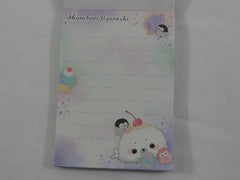 Cute Kawaii Crux Shombori Azarashi Seal Penguin Friends Mini Notepad / Memo Pad - F - Stationery Designer Paper Collection