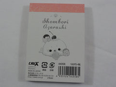 Cute Kawaii Crux Shombori Azarashi Seal Penguin Friends Mini Notepad / Memo Pad - F - Stationery Designer Paper Collection