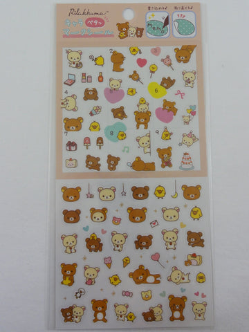 Cute Kawaii San-X Rilakkuma Bear Sticker Sheet 2018 - A - for Planner Journal Scrapbook Craft