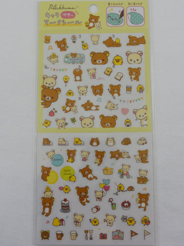 Cute Kawaii San-X Rilakkuma Bear Sticker Sheet 2018 - B - for Planner Journal Scrapbook Craft