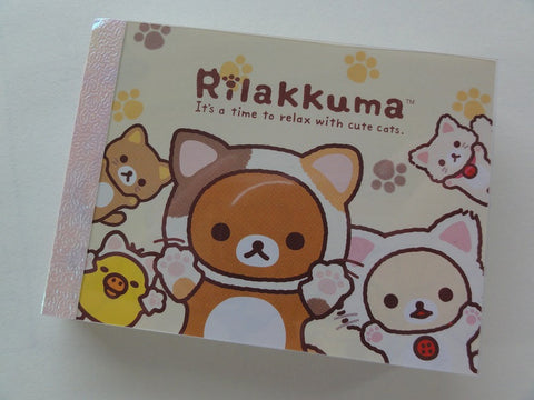 Cute Kawaii San-X Rilakkuma Cat Mini Notepad / Memo Pad - B