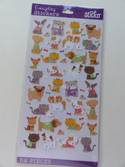 Kawaii Cute Sticko Cat and Dog Sticker Sheet
