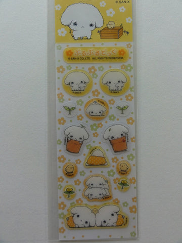 Kawaii Cute San-X Buru Buru Dog Small Sticker Sheet - Yellow