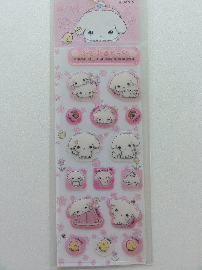 Kawaii Cute San-X Buru Buru Dog Small Sticker Sheet - Pink