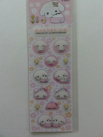 Kawaii Cute San-X Buru Buru Dog Small Sticker Sheet - pink