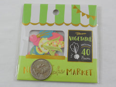 Cute Kawaii Mind Wave Market Series - Neon Green - Vegetable Farmers Market Flake Stickers Sack - for Journal Agenda Planner Scrapbooking Craft
