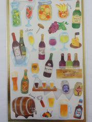 Cute Kawaii Mind Wave Weekend Market Series - Drinks Beer Cocktail Fruit Sticker Sheet - for Journal Planner Craft