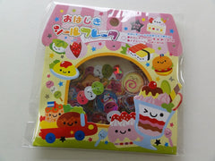 Cute Kawaii Kamio Smile Sweets Food Button Stickers Sack - Vintage