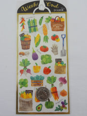 Cute Kawaii Mind Wave Weekend Market Series - Vegetable Harvest Sticker Sheet - for Journal Planner Craft