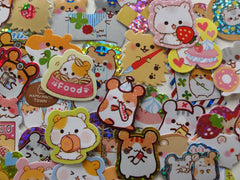 Cute Kawaii Hamster Pet Flake Stickers - Rare