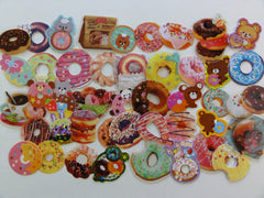 Cute Kawaii Sweet Donuts Food theme Flake Stickers - 44 pcs