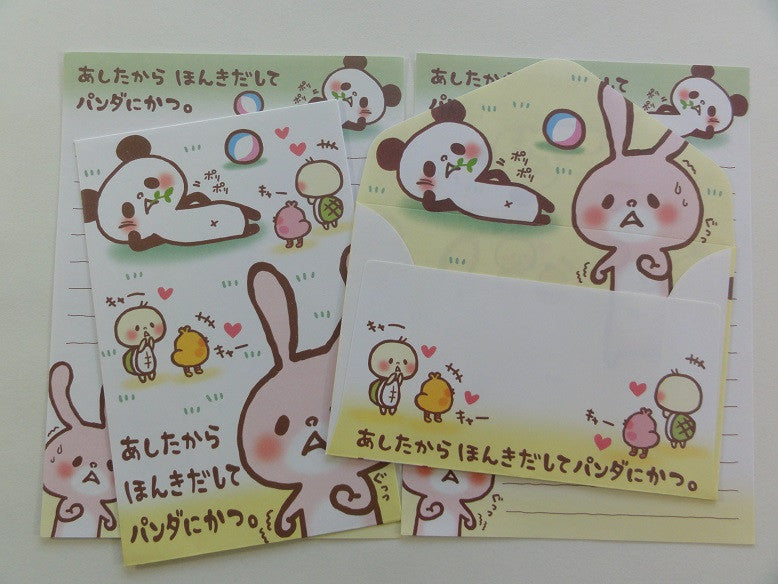 Cute Kawaii Crux Panda and Rabbit Mini Letter Sets