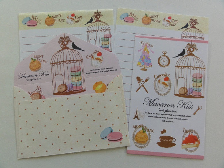 z Cute Kawaii Crux Macaron Kiss Mini Letter Sets