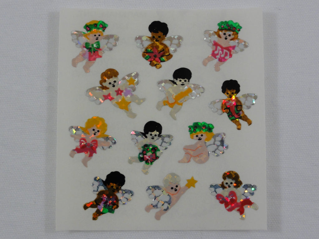 Sandylion Angels Glitter Sticker Sheet / Module - Vintage & Collectible